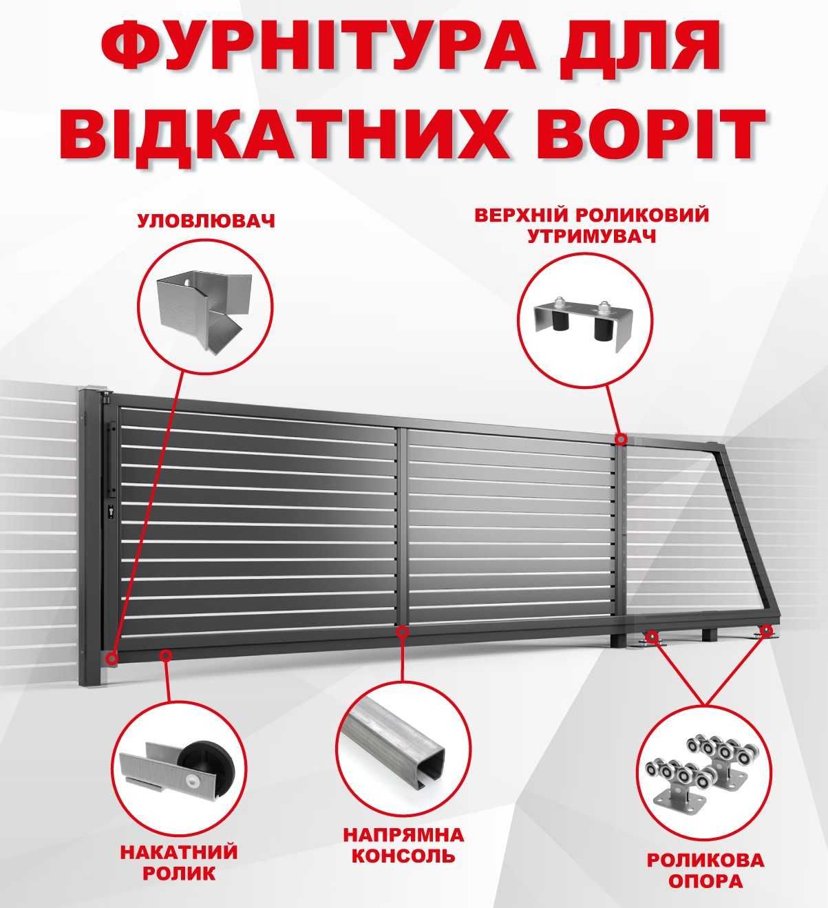 Євроштахет металевий, евроштакет, секційний забор, откатні ворота