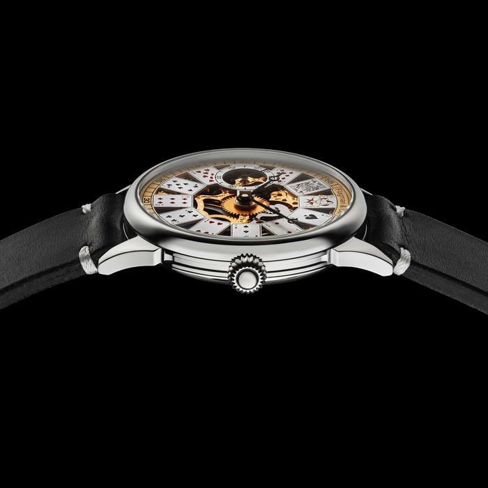 Чоловічий наручний годинник механічний Годинник скелетоний казино