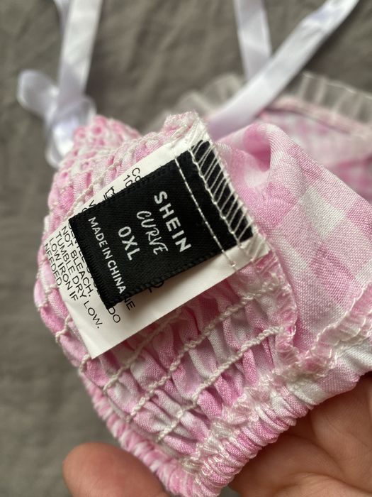 Топ банти клітинка рожевий крутий новий