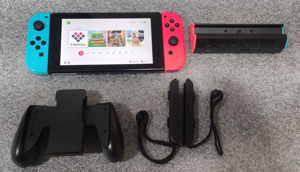 Nintendo Switch V2 c/ PicoFly RP2040 + SD 128GB