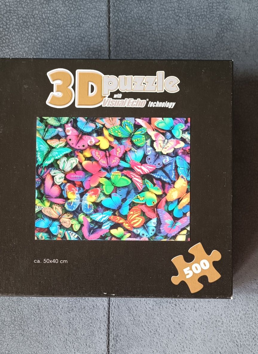 Puzzle z efektem 3d motyle