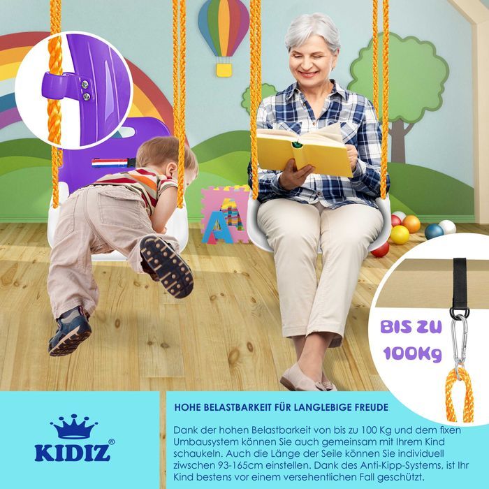 Nowa huśtawka dziecięca KIDIZ / fotelik ogrodowy / bujak 3 w 1 !4361!