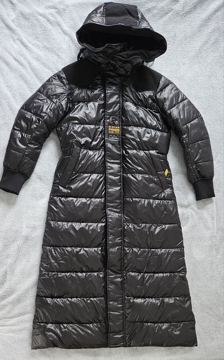 Super ciepły długi płaszcz puchowy z kapturem G-Star Raw S