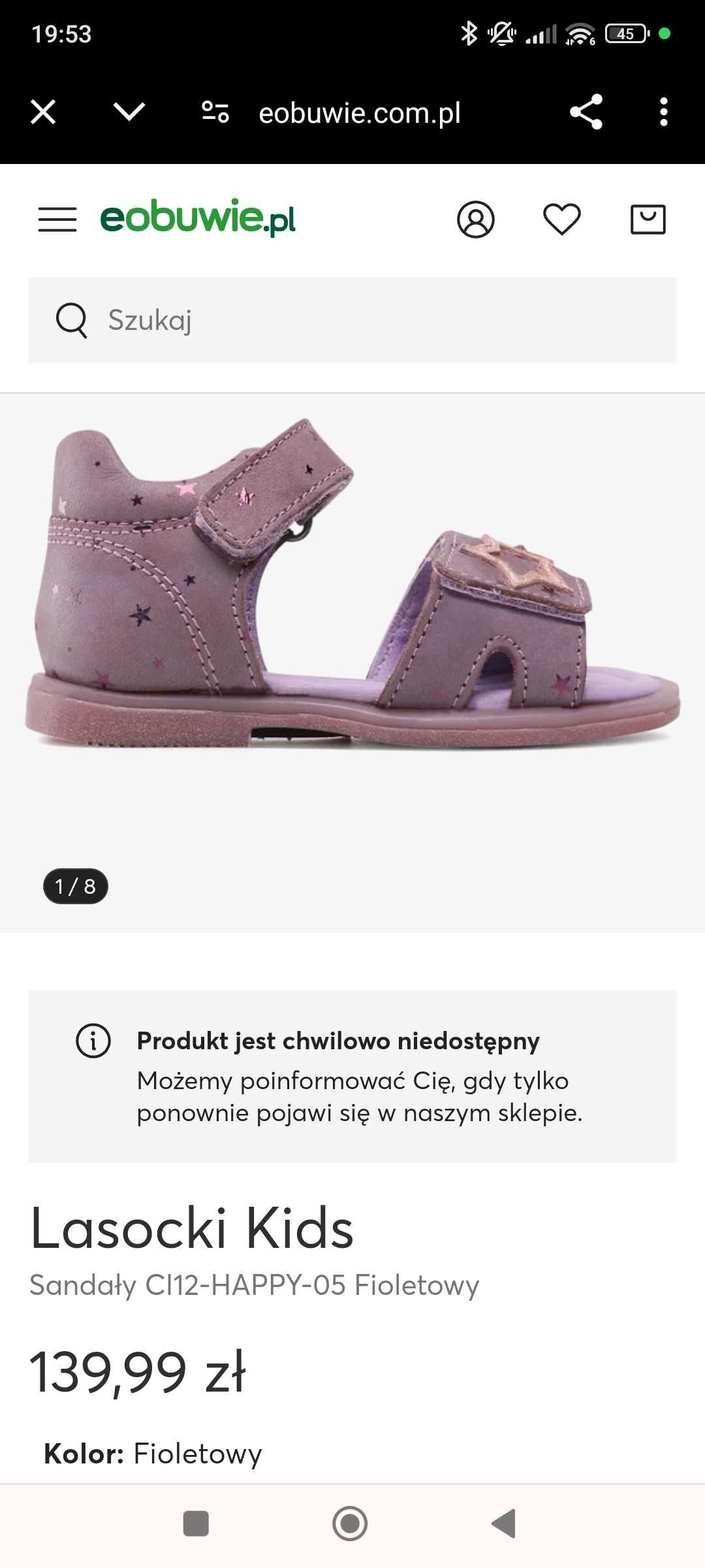 Sandały dla dziewczynki rozmiar 21 Lasocki