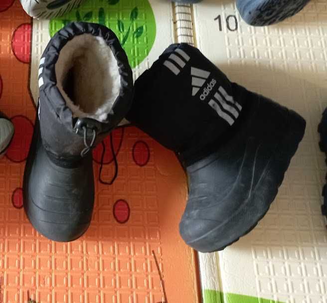 Чоботи, сапоги, чобітки Adidas на овчині, на хутрі, резинові, галошею