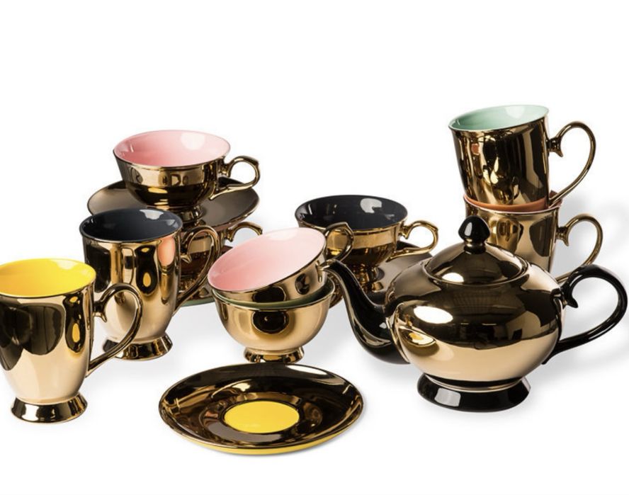 Pols Potten сервис чашки, чайник, тарелки