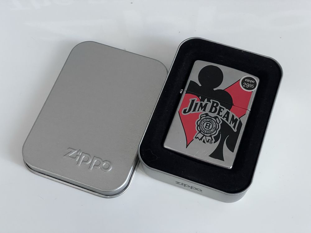 Zapalniczka Zippo 2007 Jim Beam, Cards, karty, Street chrome, NOWA