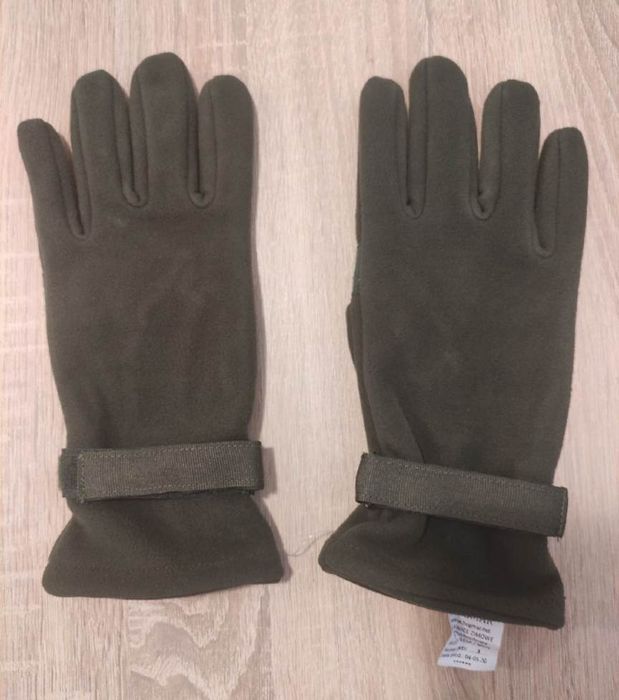 Wojskowe RĘKAWICE POLAROWE khaki zielone 615A/MON 23 M nowe