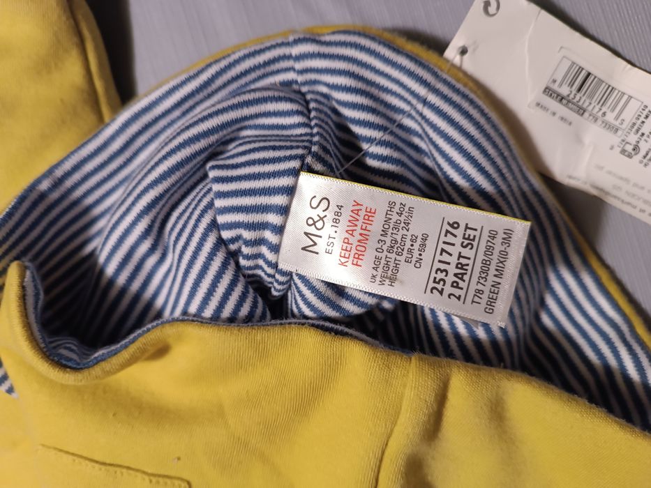 Bluza ocieplana dla noworodka kaftanik kurteczka h&m m&s 62