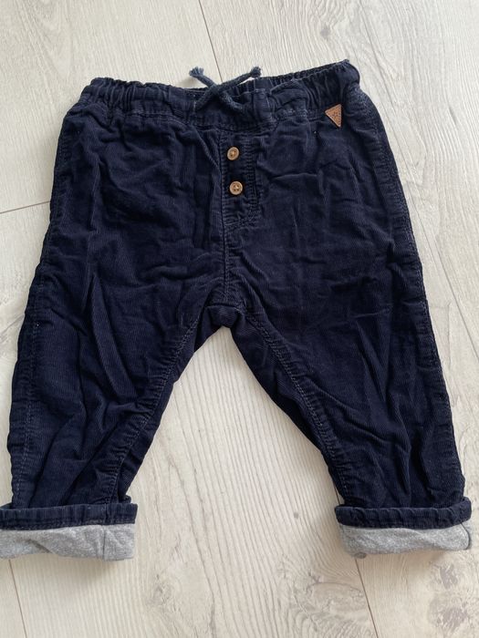 Spodnie sztruksowe z ociepleniem h&m