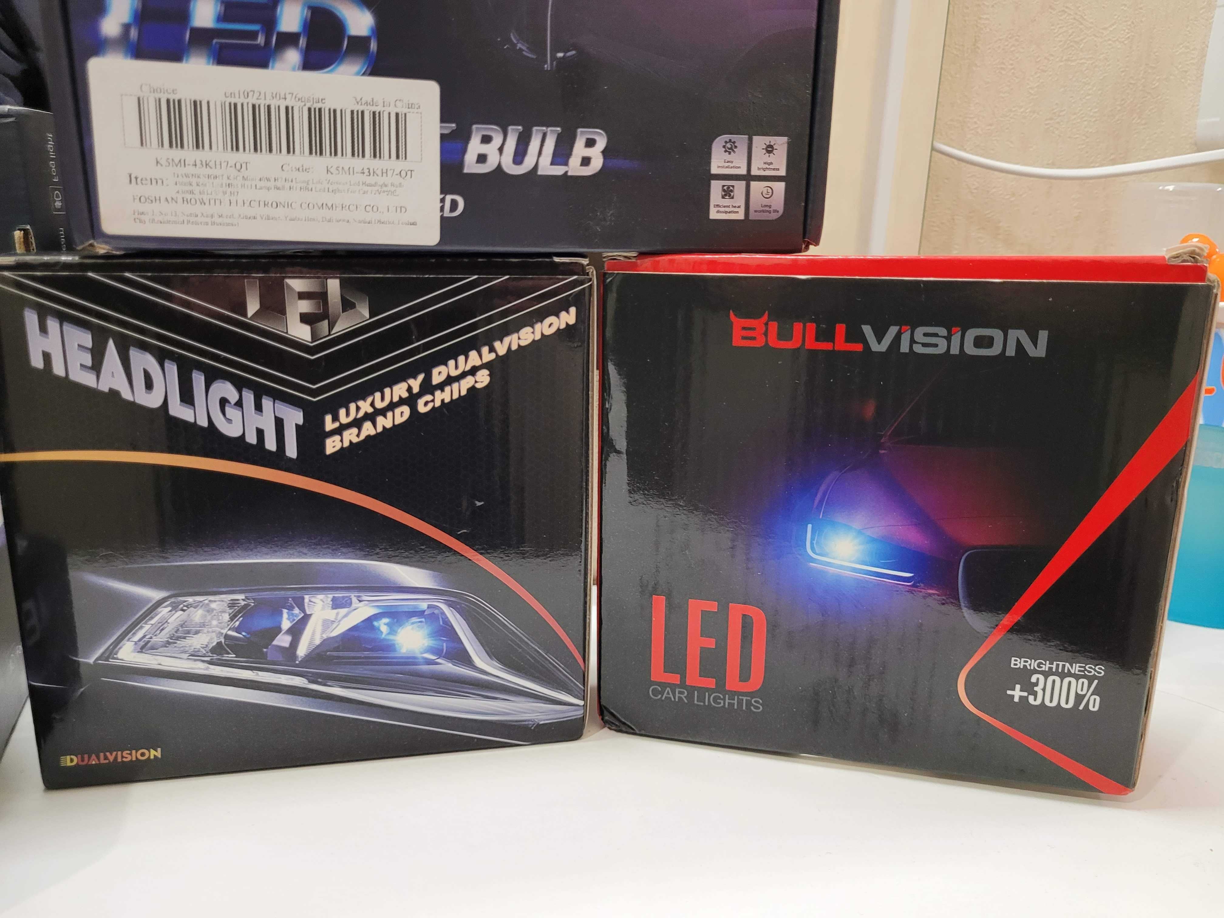 Led лампи DAWNKNIGHT, BULLVISION, K5C Mini, K5C plus-H7, H4, D2S