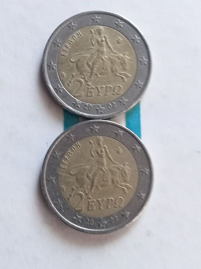 Moedas raras de dois euros