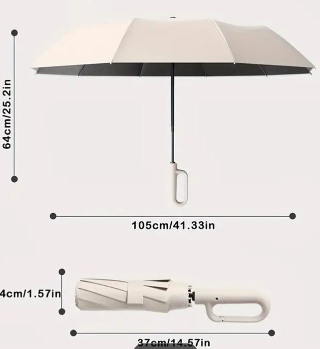 Парасоля прозора, автоматична, дощовик