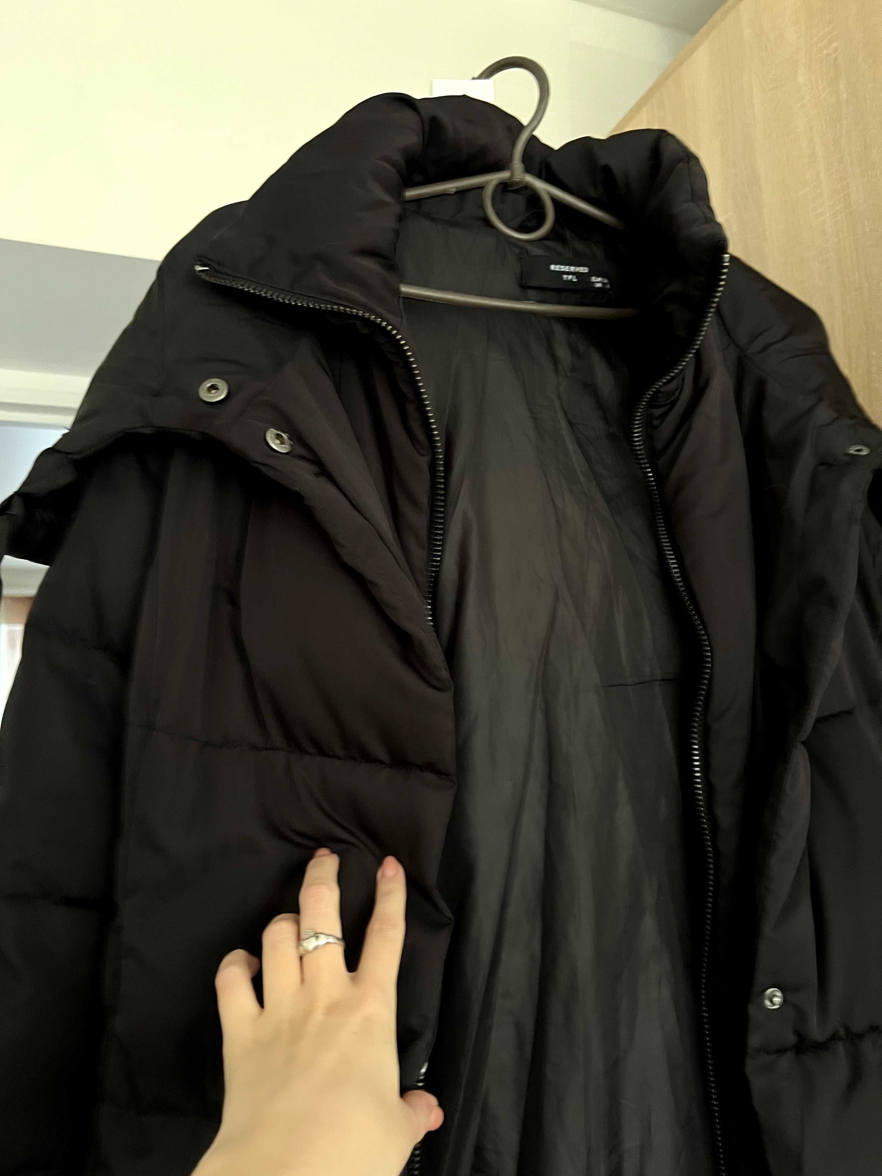 Пуховик чорний, Reserved, 34/6/XS-S розмір