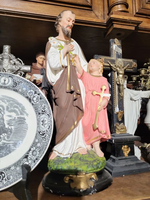 Stara figurka Święty Józef opiekun Jezusa