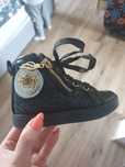 Czarne śliczne botki sneakersy rozm.25 wkładka 15cm stan idealby