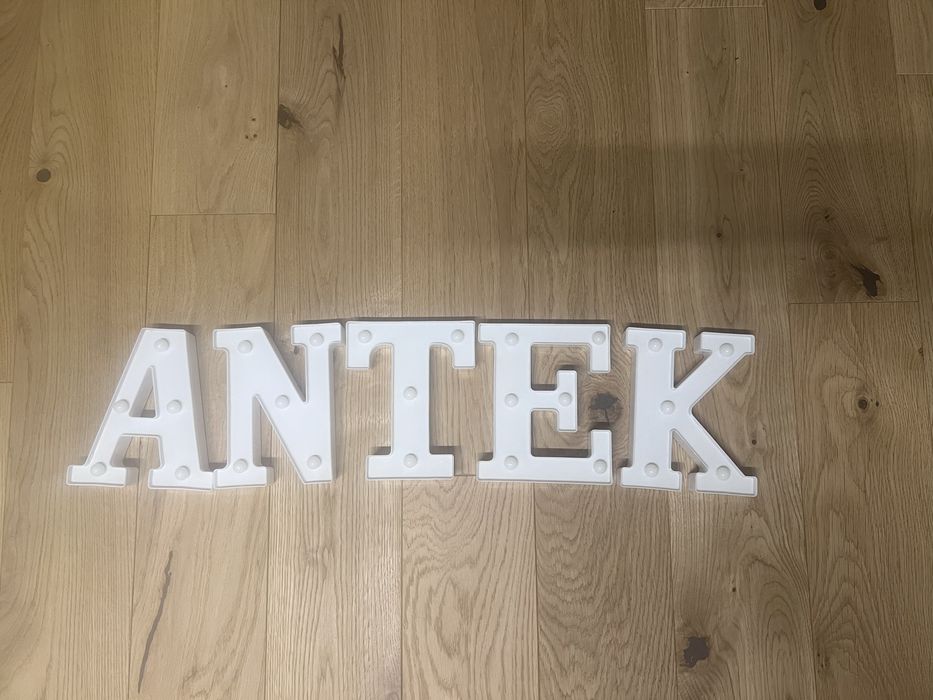 Napis Ledowy  Antek , litery 16 cm