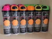Farba fluorescencyjna geodezyjna 18 SZT ZESTAW mix Soppec 500ml  spray