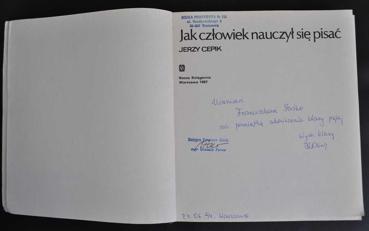 Jak człowiek nauczył się pisać - Jerzy Cepik