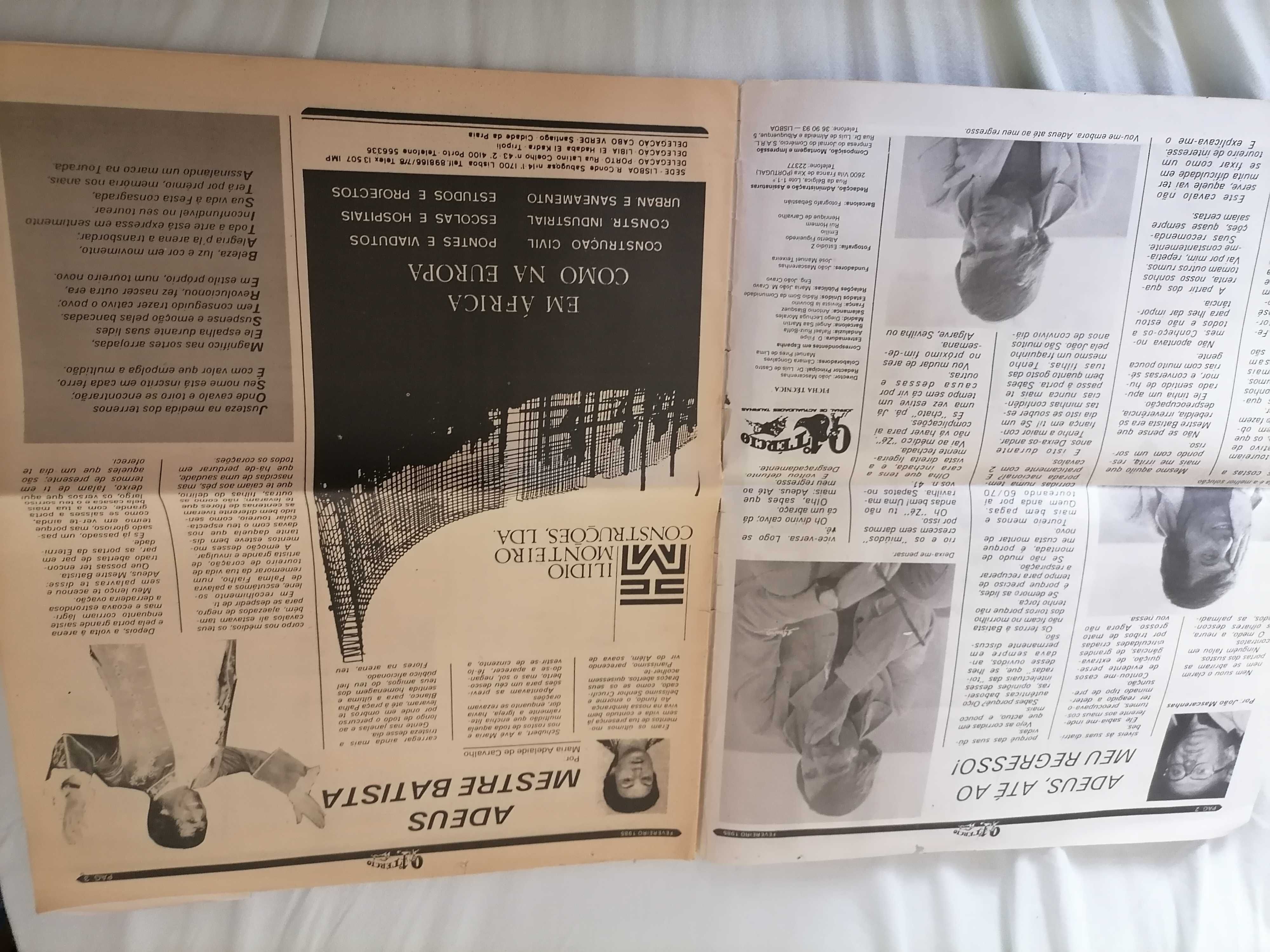 Tauromaquia O 1º Tércio Número Especial O ADEUS a MESTRE BATISTA 1985