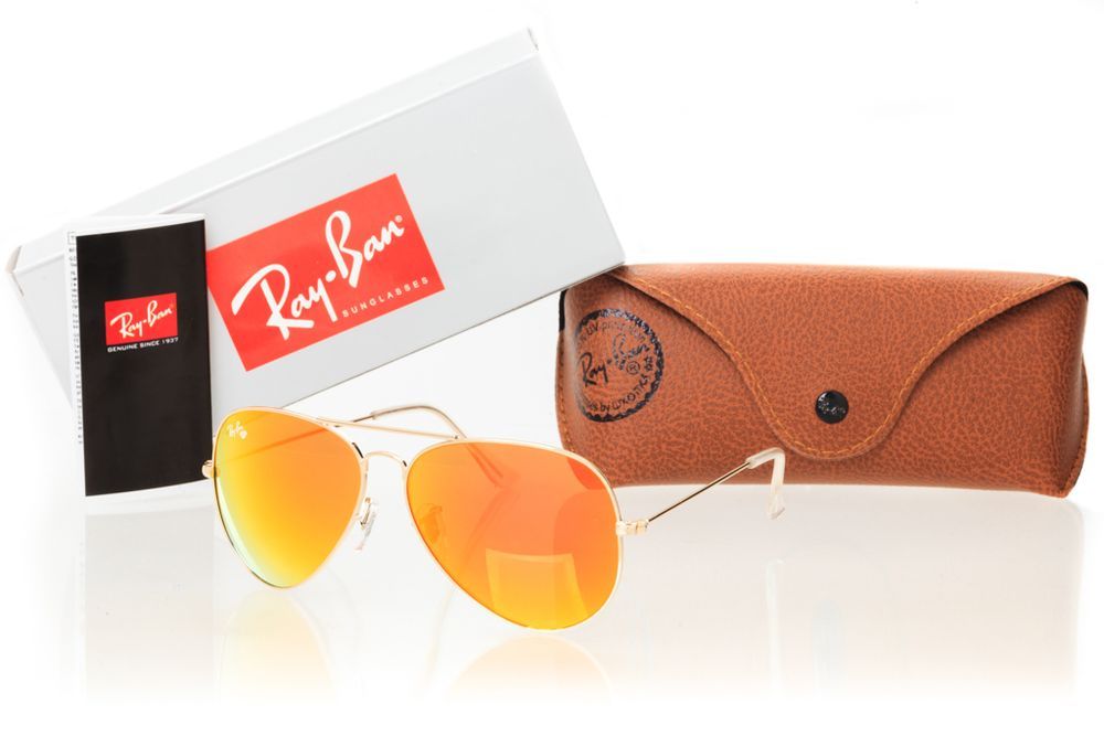 Сонцезахисні окуляри Ray Ban 3026D-orange захист UV400 + футляр