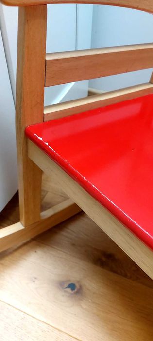 Fotelik bujany drewniany Ikea