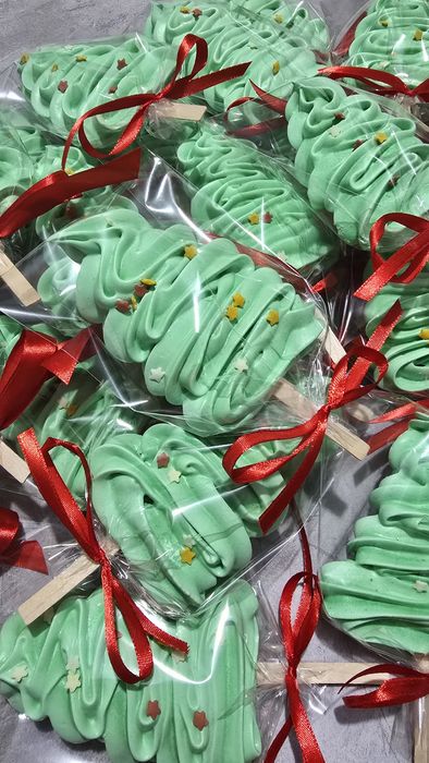 Lizak bezowy. Mikołajki, święta, zima, podziękowanie...