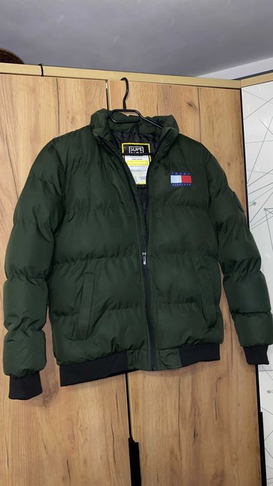 Kurtka dziecięca Tommy Hilfiger Zielona rozmiar XL