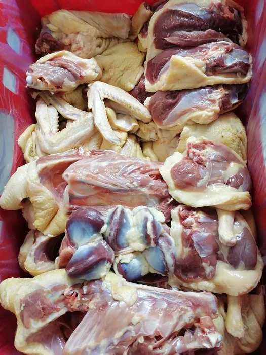 porcja rosołowa z gęsi porcja kulinarna i krew