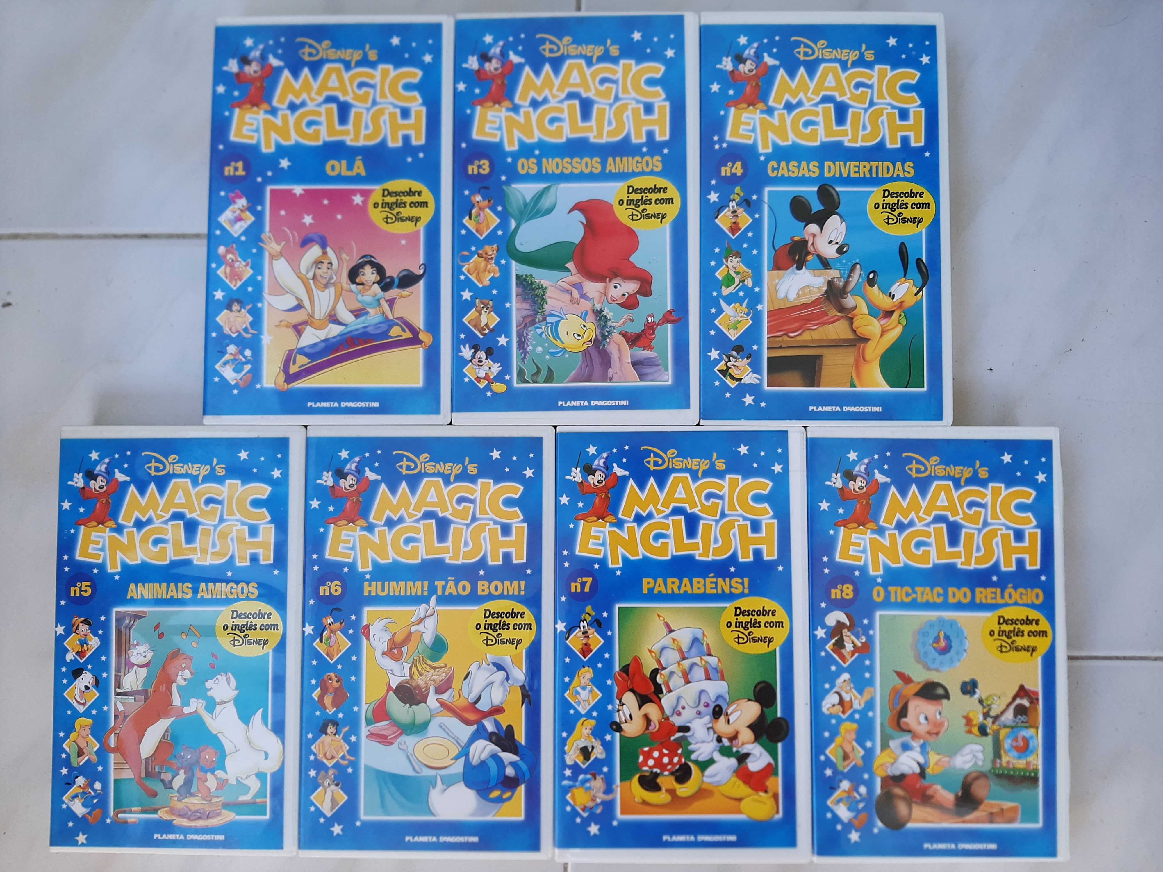 Livros e cassetes - Disney's Magic English