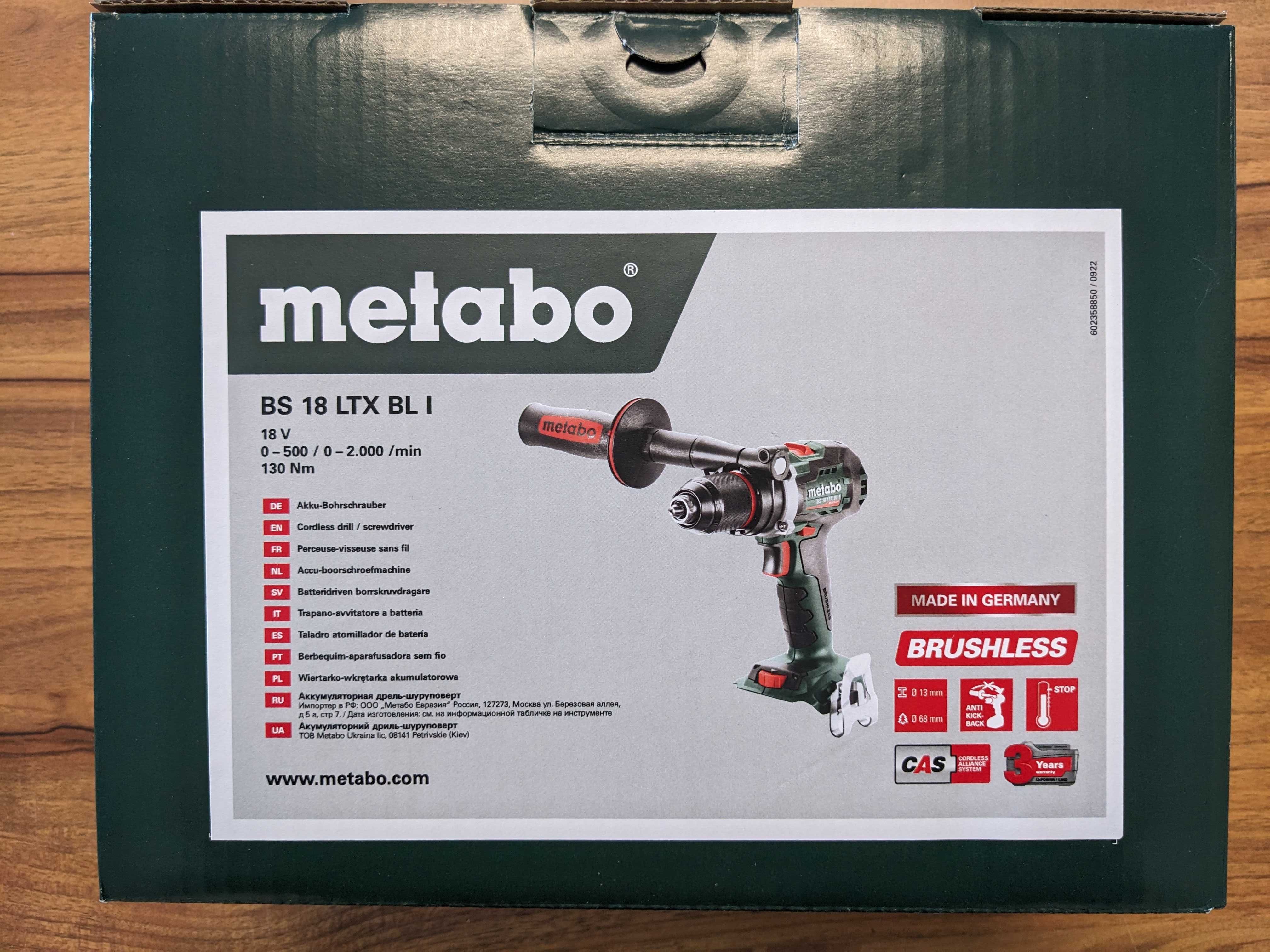 METABO Wiertarko wkrętarka BS 18 LTX BL I  Nowa Sklep