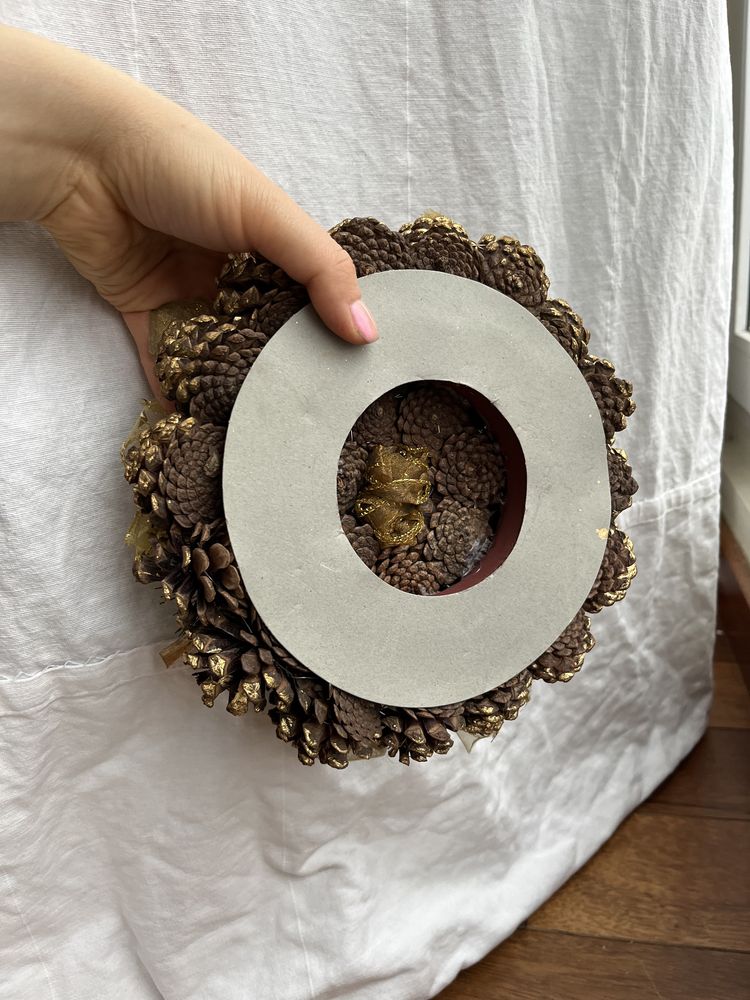 Stroik świąteczny świecznik ręcznie robiony handmade