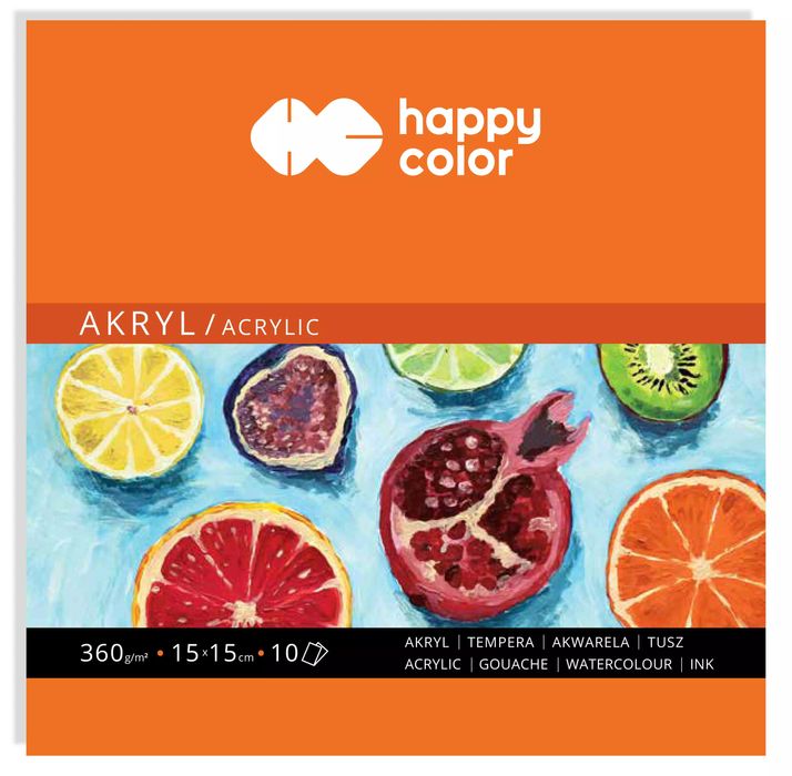 Blok do akrylu 10 ark. 360g Happy Color. Happy Color. Nowy Produkt