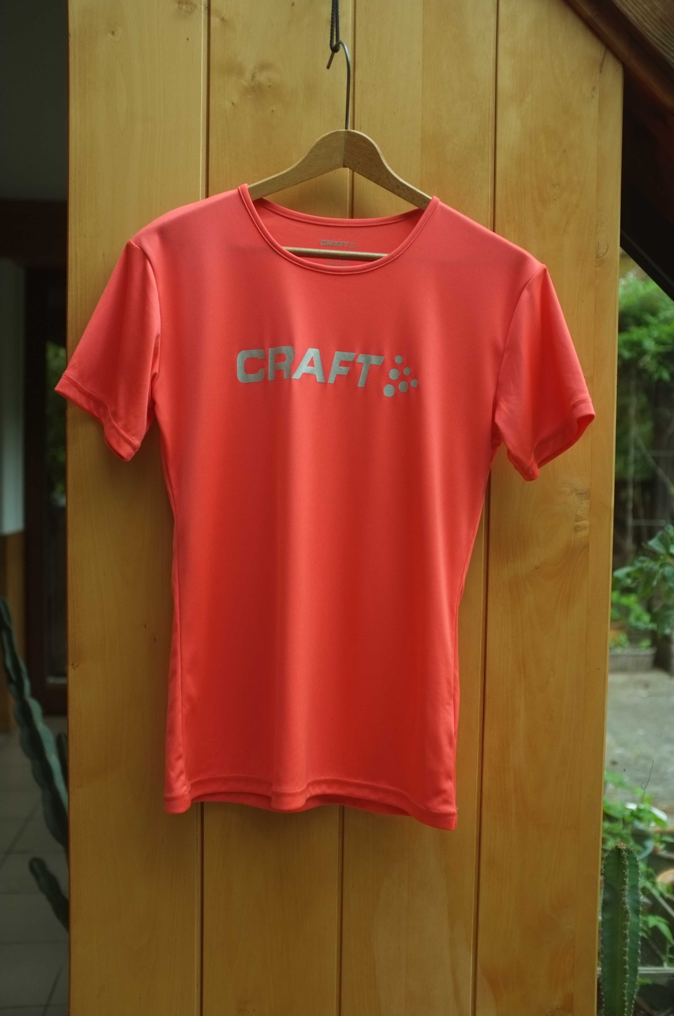 neonowy t-shirt koszulka biegowa techniczna Craft w góry treningowa