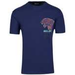 JUST CAVALLI milano męski t-shirt Nowość TIGER HEAD NAVY