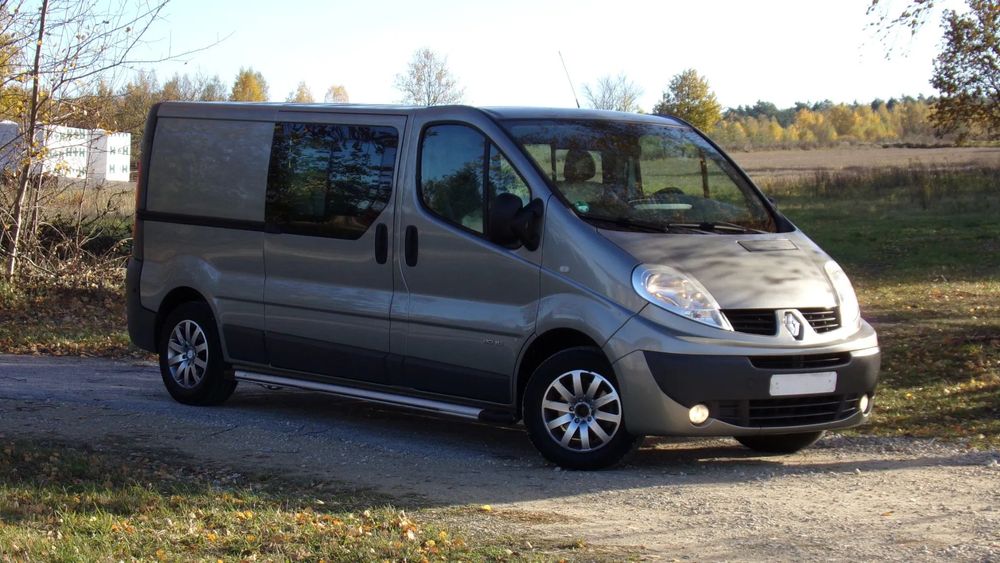 Renault TRAFIC 2.0 115KM * LONG * TECHLINE * BRYGADÓWKA * WZOROWY STAN !  * KLIMA * ALU * SERWIS * Dubel Kabina * Zadbany ! POLECAM !