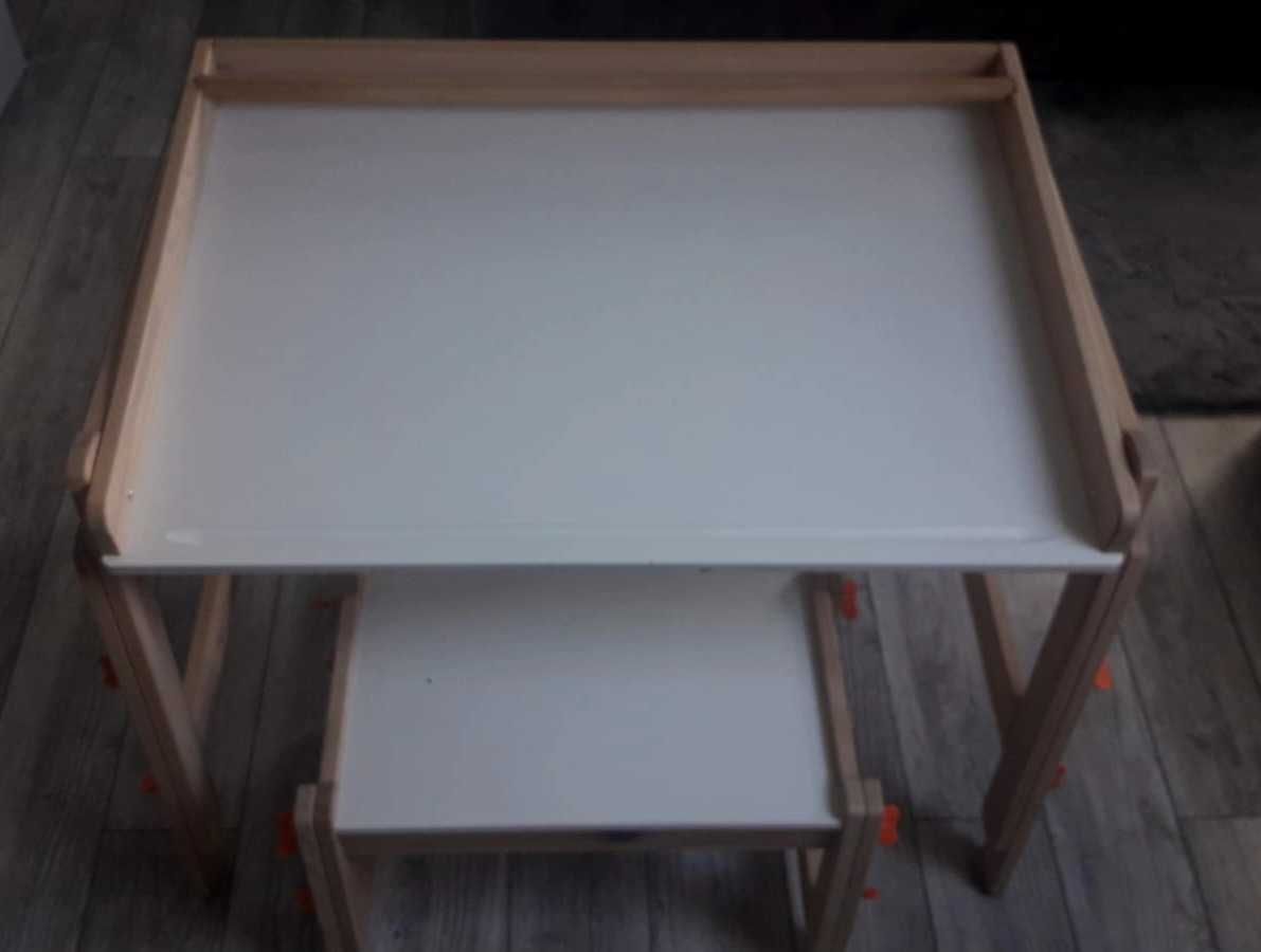 Biurko i ławka - komplet FLISAT z Ikei