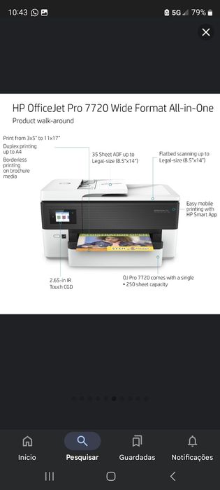 Impressora HP OfficeJet PRO 7720