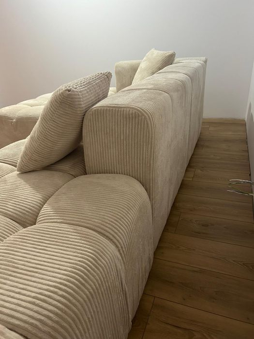 Beżowy nowy narożnik BRW OLEA-L2, kanapa, Black Week