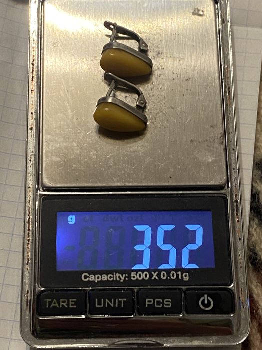 Серьги серебро с янтарем 925 СССР.