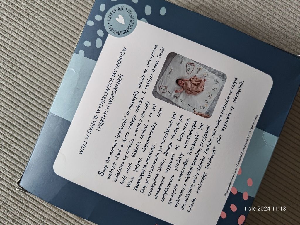 Snap foto kocyk dla dziewczynki