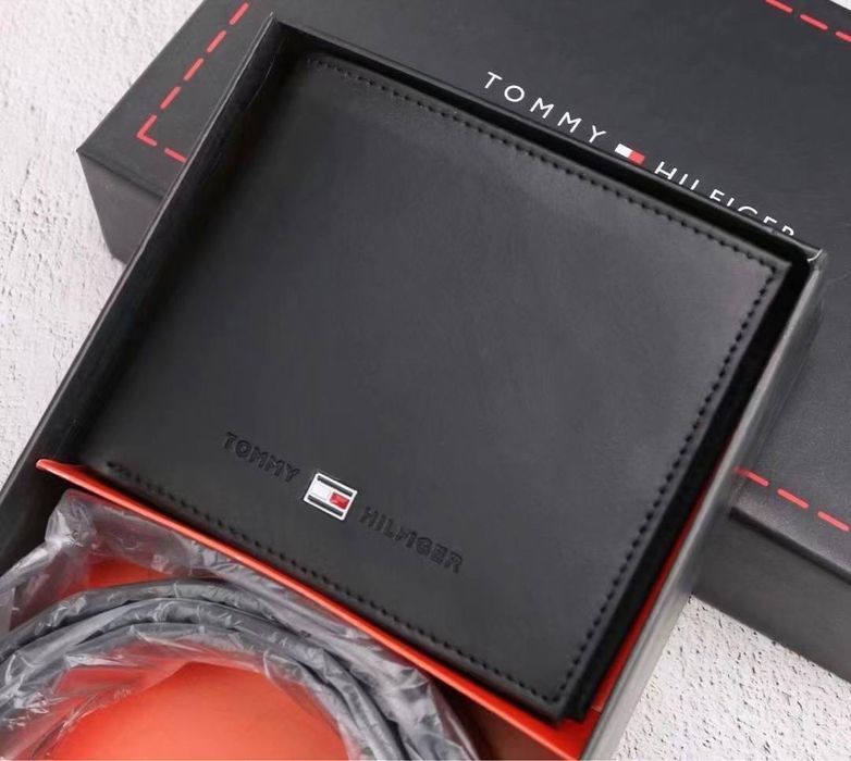 Мужской набор томми хилфигер  ремень томі хедфігер ремінь та гаманець