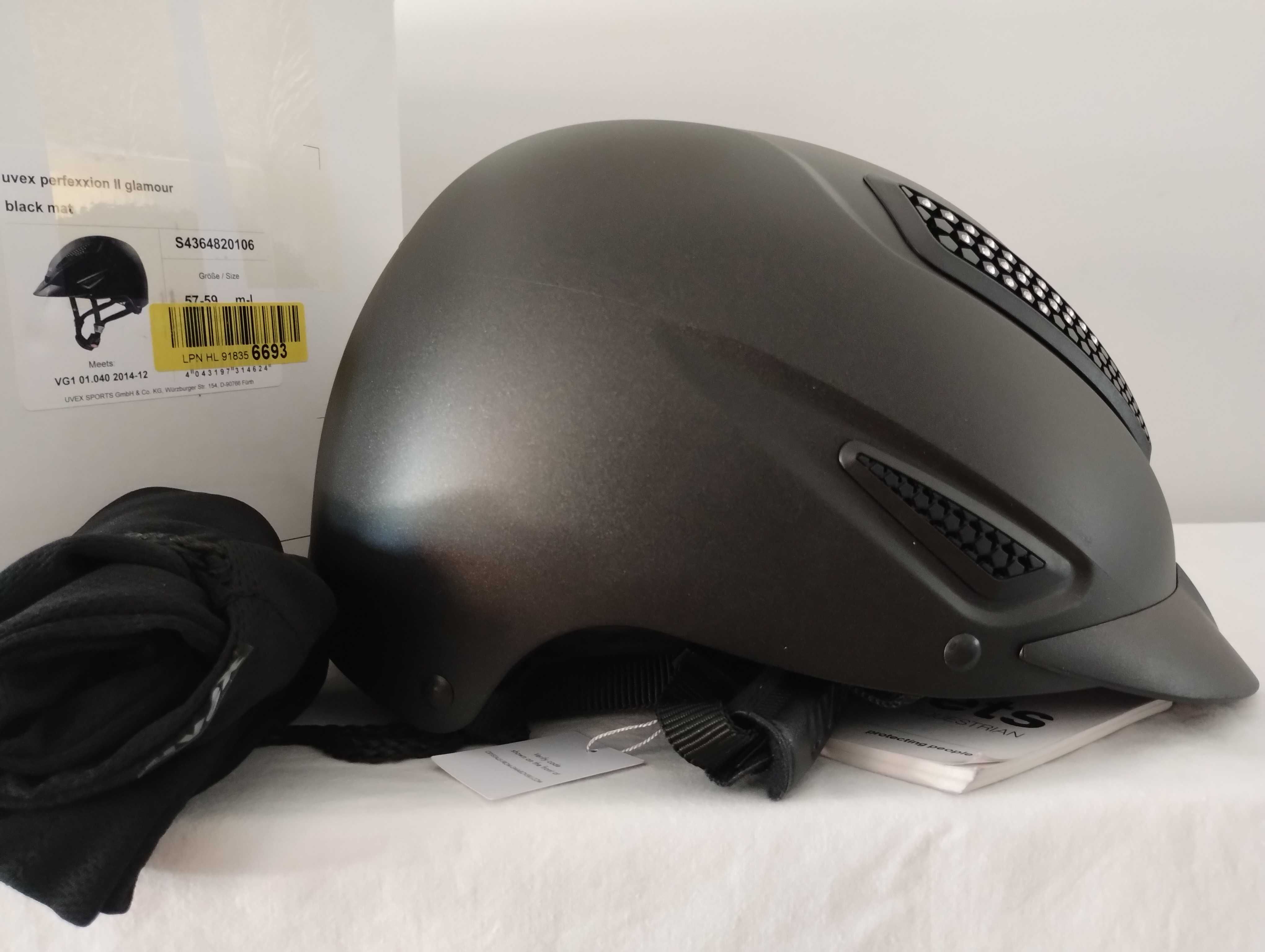 Kask jeździecki toczek Uvex Perfexxion II Glamour Black M/L 57-59cm