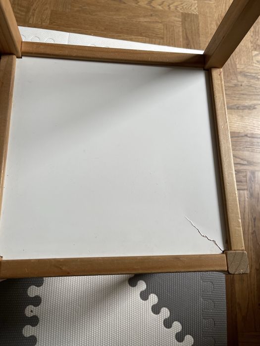 Drewniany stolik, stolik ikea, krzesełko drewniane, stolik dla dziecka