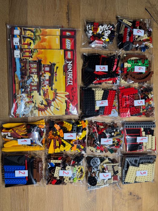 Rezerwacja. Unikat! LEGO Ninjago 2507 Świątynia Ognia KOMPLET