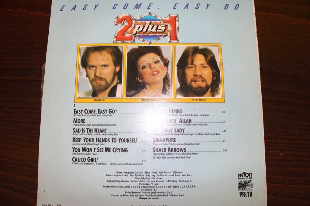 2 plus 1 - Easy COME Easy GO płyta winylowa