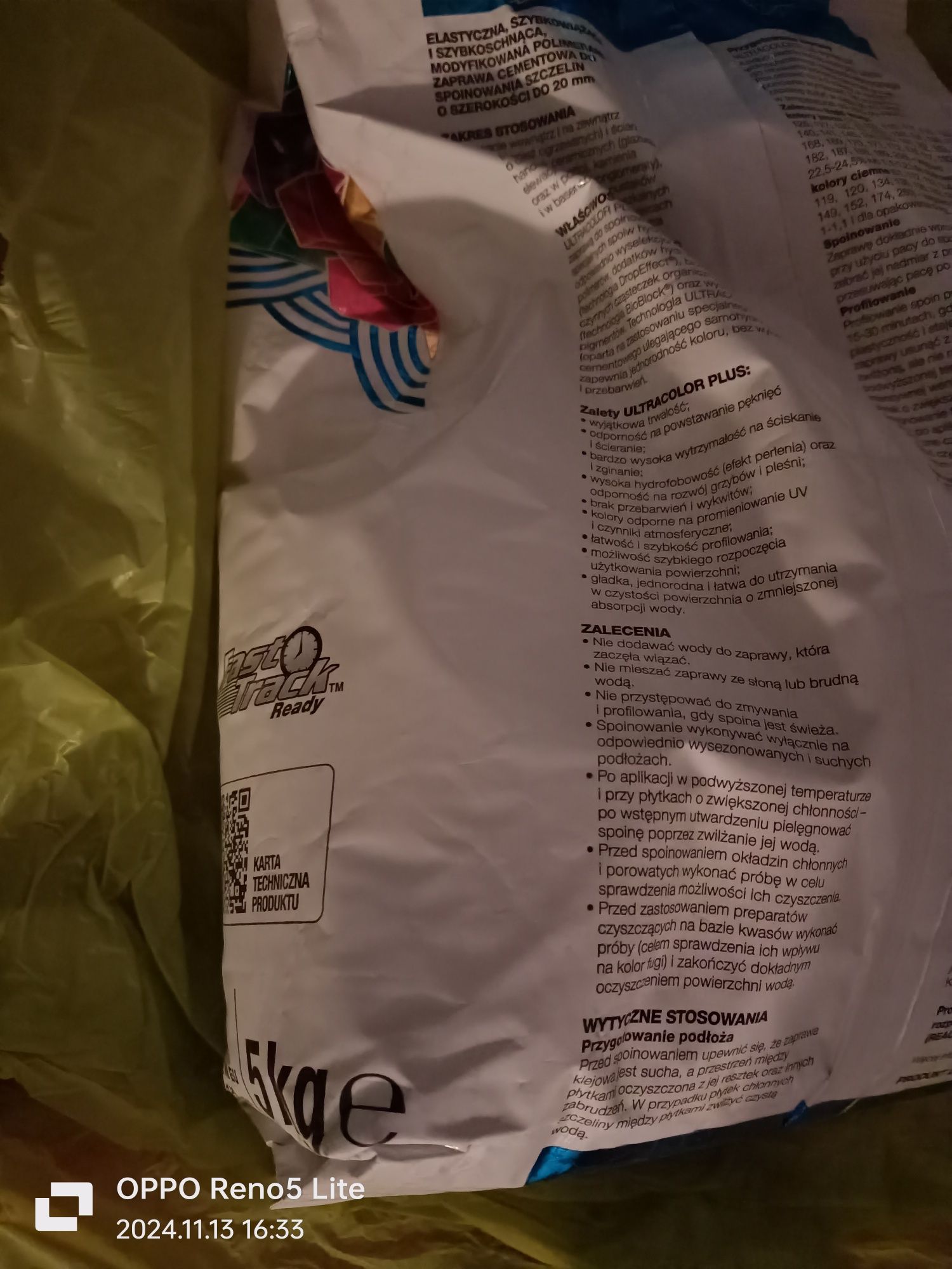 Fuga elastyczna Mapei Ultracolor Plus 103 księżycowy biały 5 kg