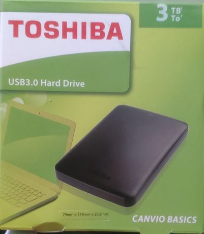 Toshiba Canvio Basics 3TB, 3000GB, jak nowy!