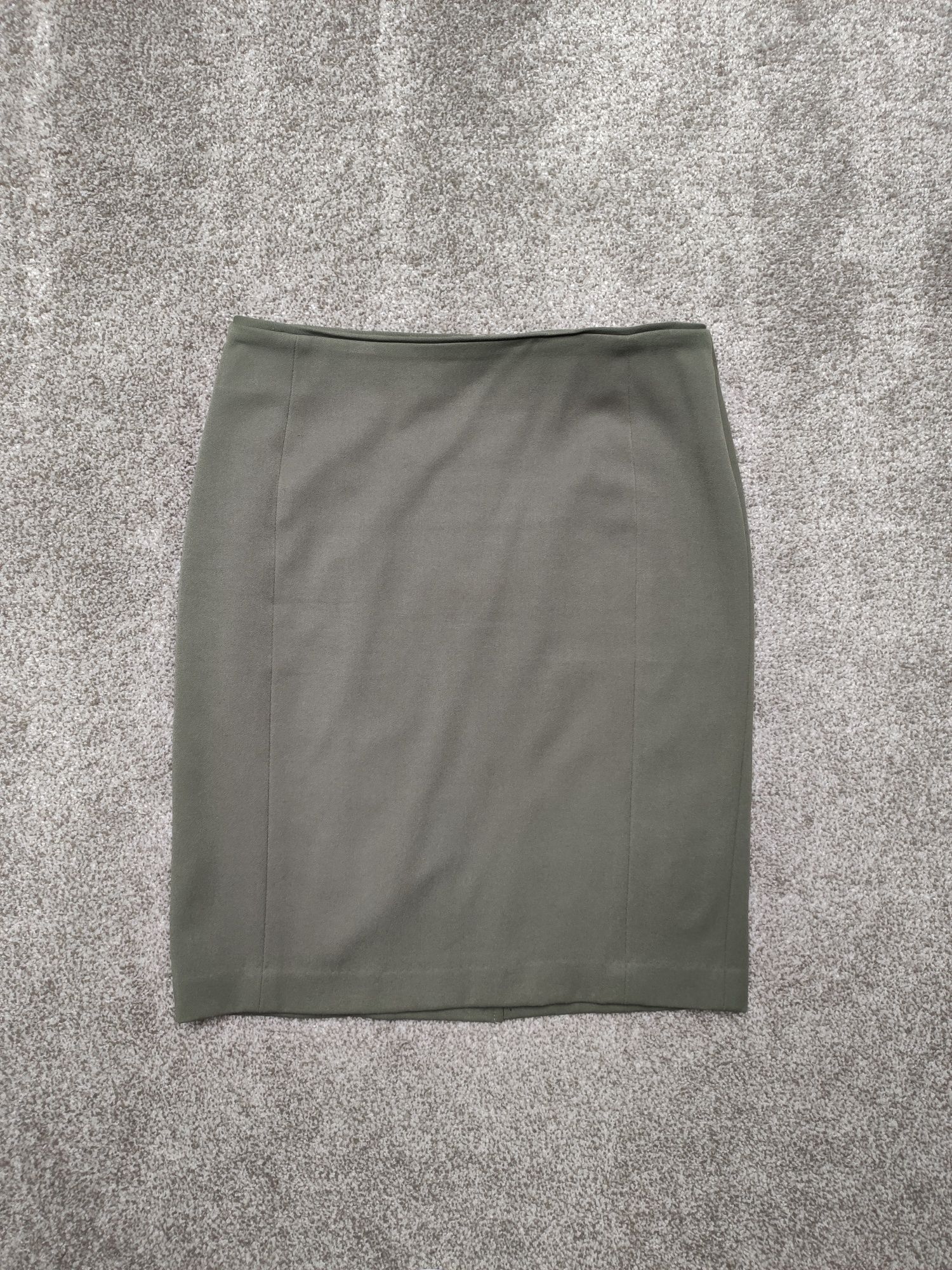 Spódnica ołówkowa miniówka rozmiar 40 L H&M khaki oliwkowa zielona