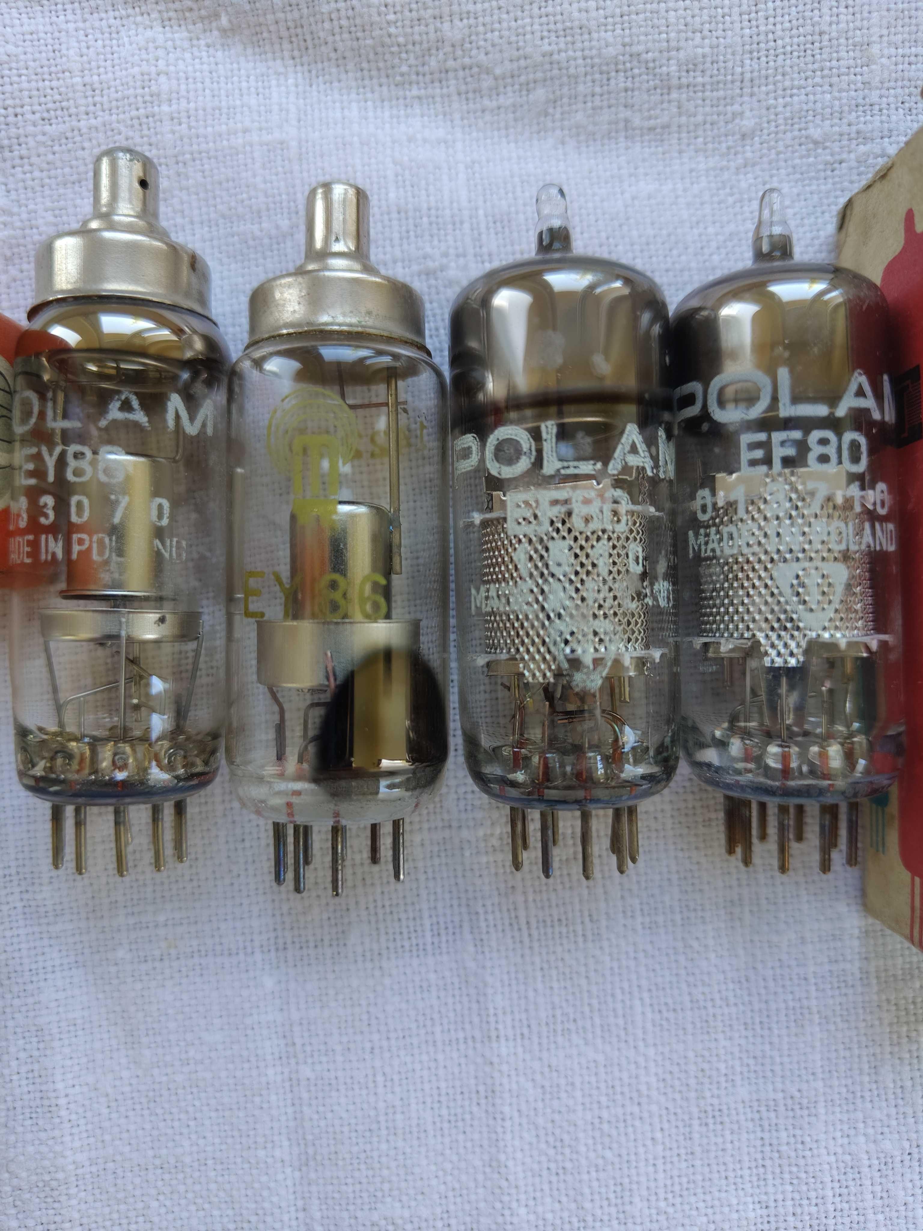 Lampy elektronowe PL 36, PY 88, EF 80, PCL 82, EF 80, EY 86